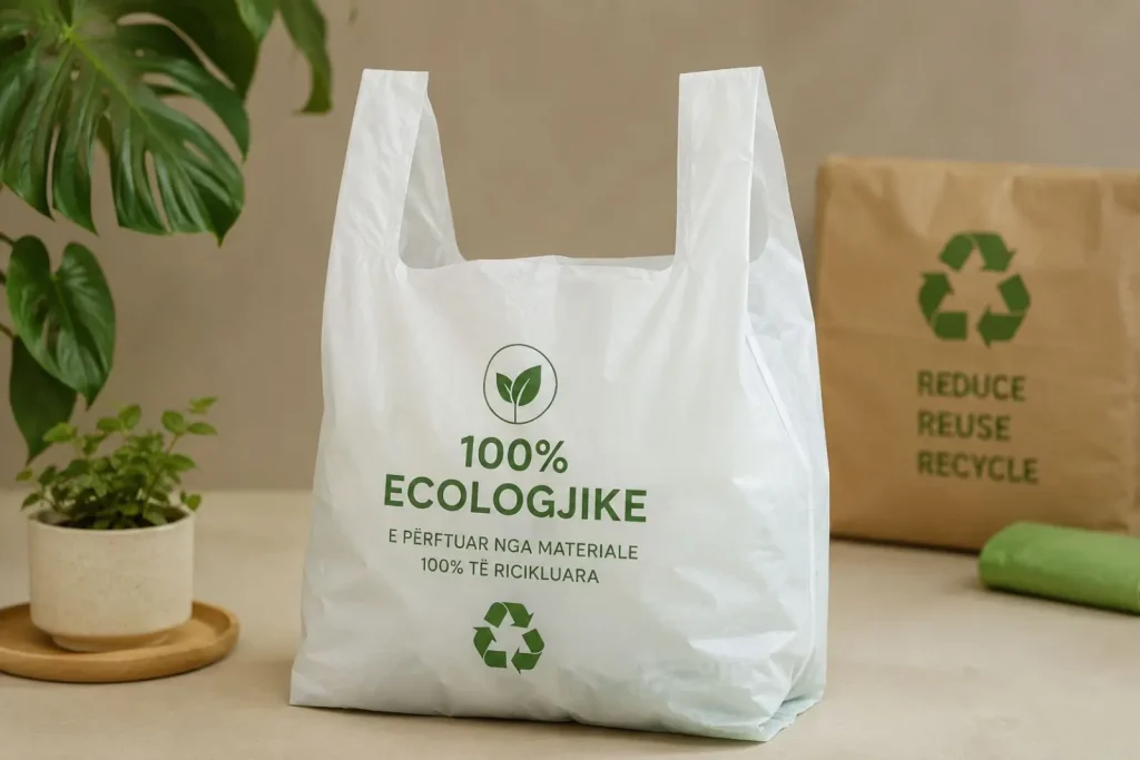Shoppers Eco &ndash; Qese nga Materiale 100% t&euml; Ricikluara